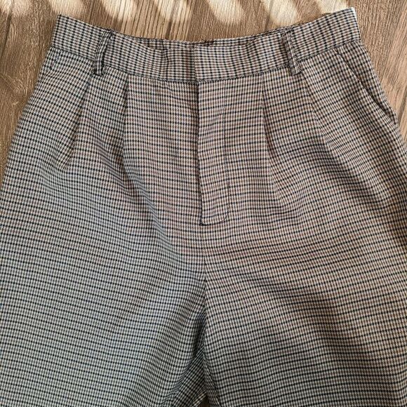 Prologue  Target Houndstooth Plaid Check Wide Leg Cropped  Trouser Pants - Picture 8 of 10